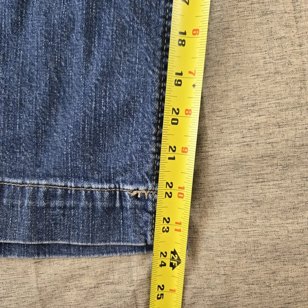 Lee Premium Women's Wide Leg Capri Jeans High Rise Stretch  34" X 24" Size 18 - Picture 7 of 12